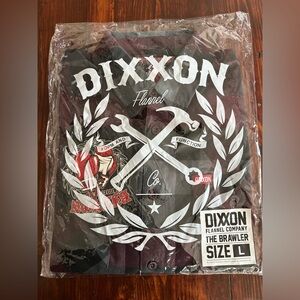 DIXXON The Brawler Flannel Shirt - Black and Burgundy
